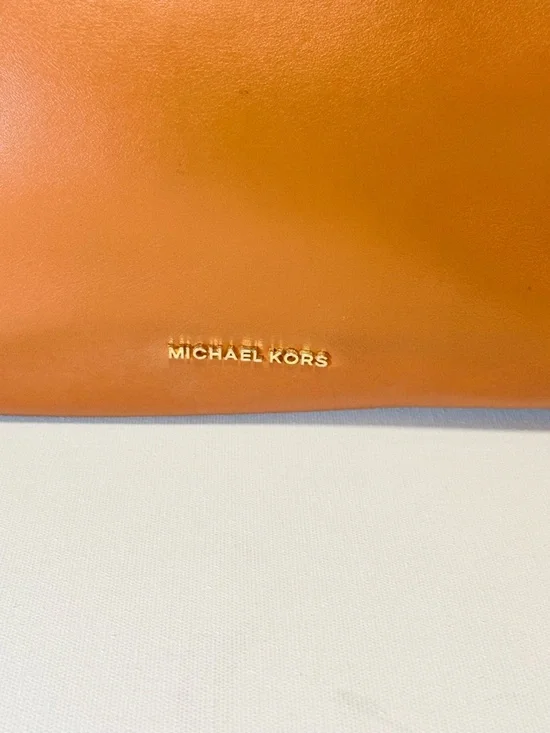 Michael Kors Gramercy Medium Acorn Leather Satchel - Croc Trim - Picture 2 of 14